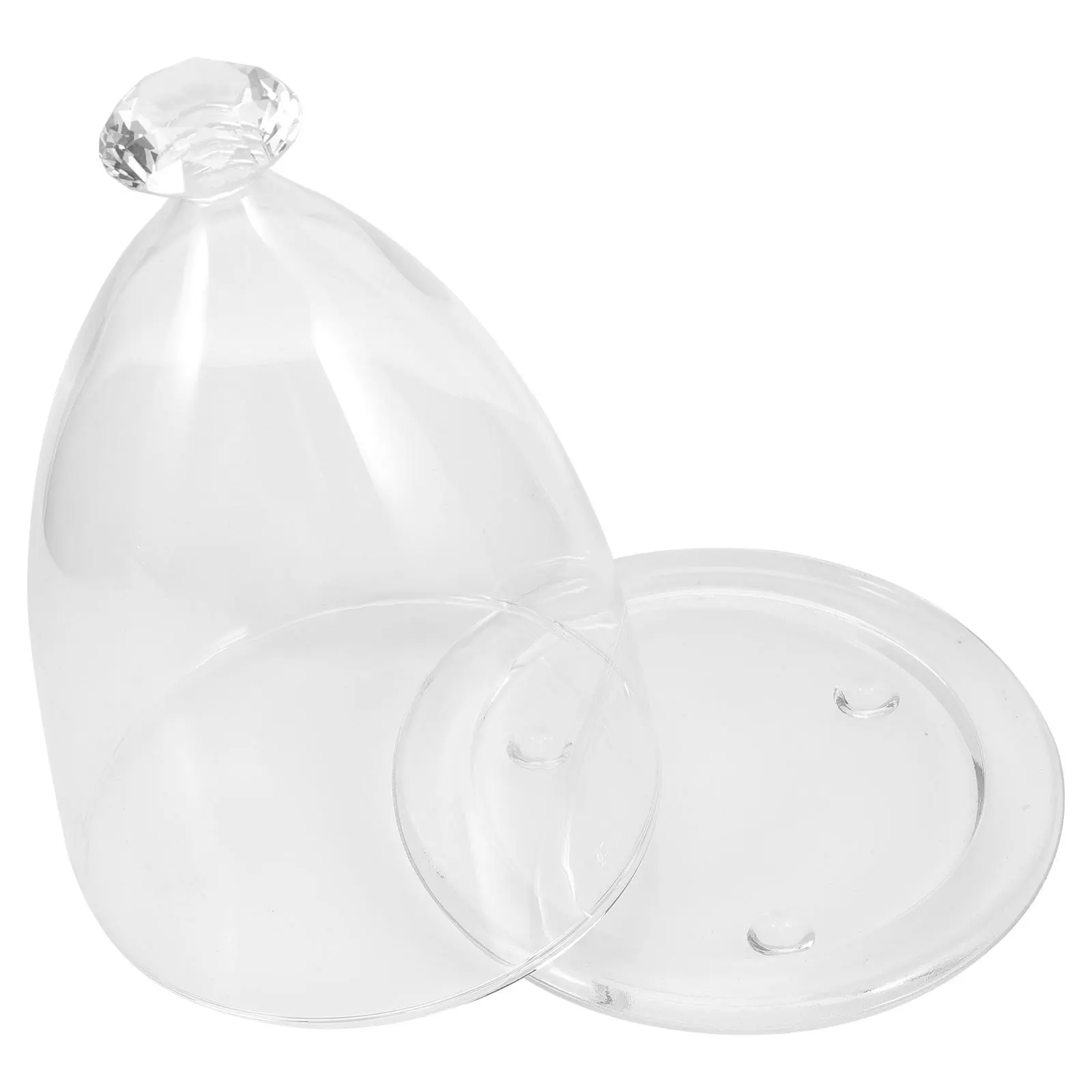 

Preserved Flower Glass Dome Transparent Display Dome with Base Creative Valentine Desktop Decoration Protective Cover
