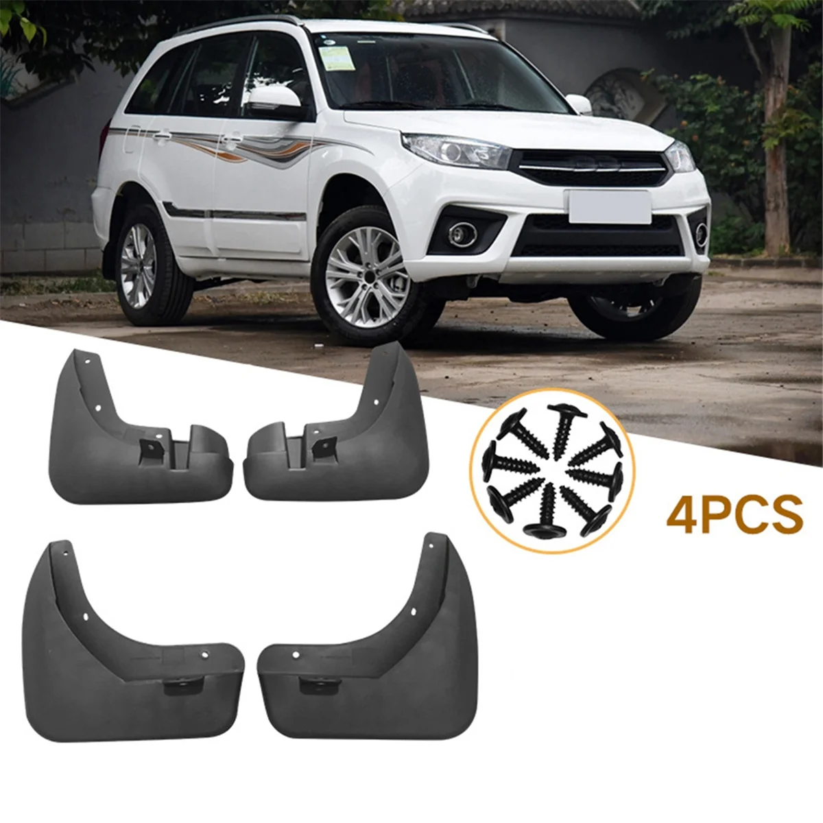 4PCS Car Mudguard Mud Flaps Splash Mud Guard for Tiggo3 2014-2019 Car Accessories