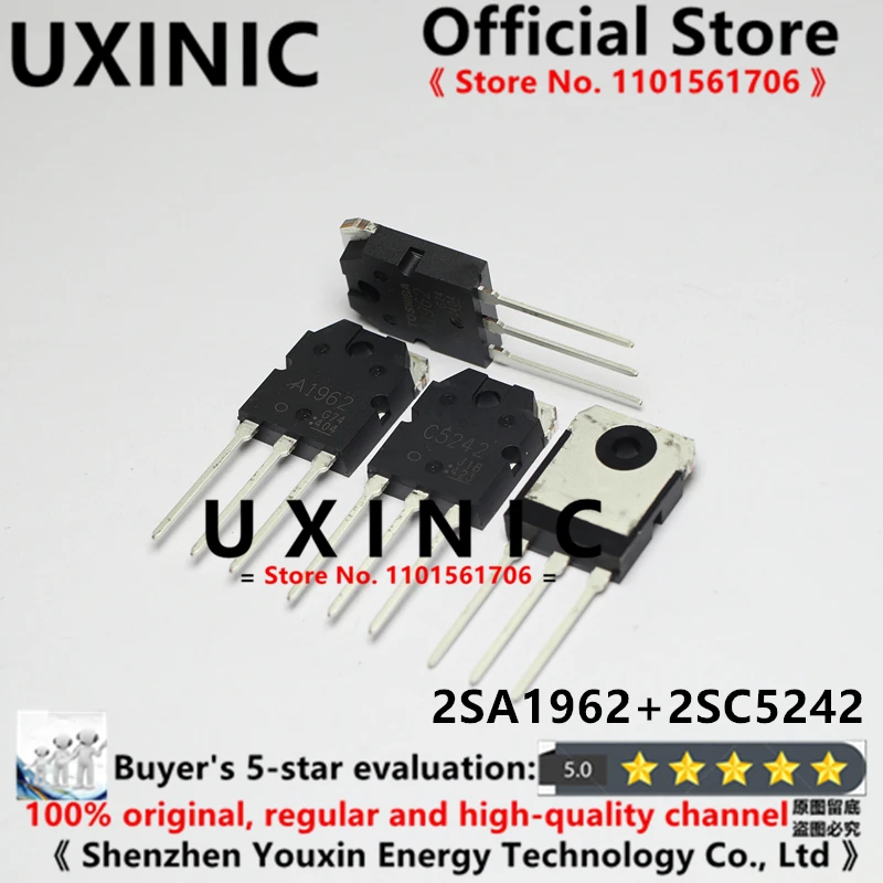 UXINIC  100% New Imported Original A1962 C5242 2SA1962 2SC5242 2SA1962-O 2SC5242-O Audio Power Amplifier