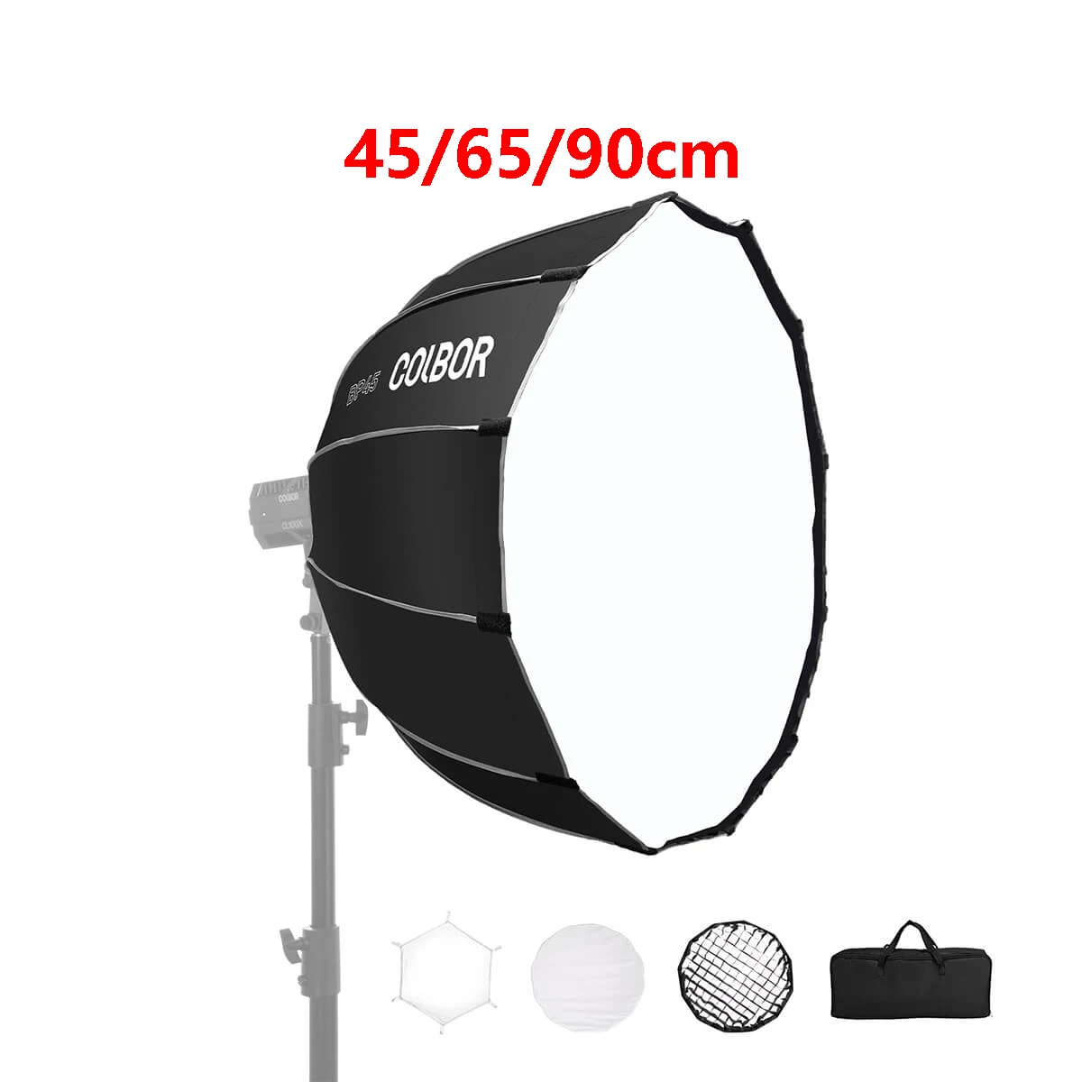 

COLBOR Parabolic Softbox Umbrella Soft Box for Camera Photography Lighting Studio Colbor CL60,CL60R,CL100X,CL220,CL220R,CL330