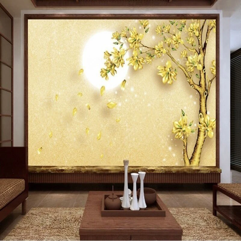 

Современные простые и креативные золотые ветки, благоприятные и процветающие телевизоры, роскошное украшение для дома, фоновая стена