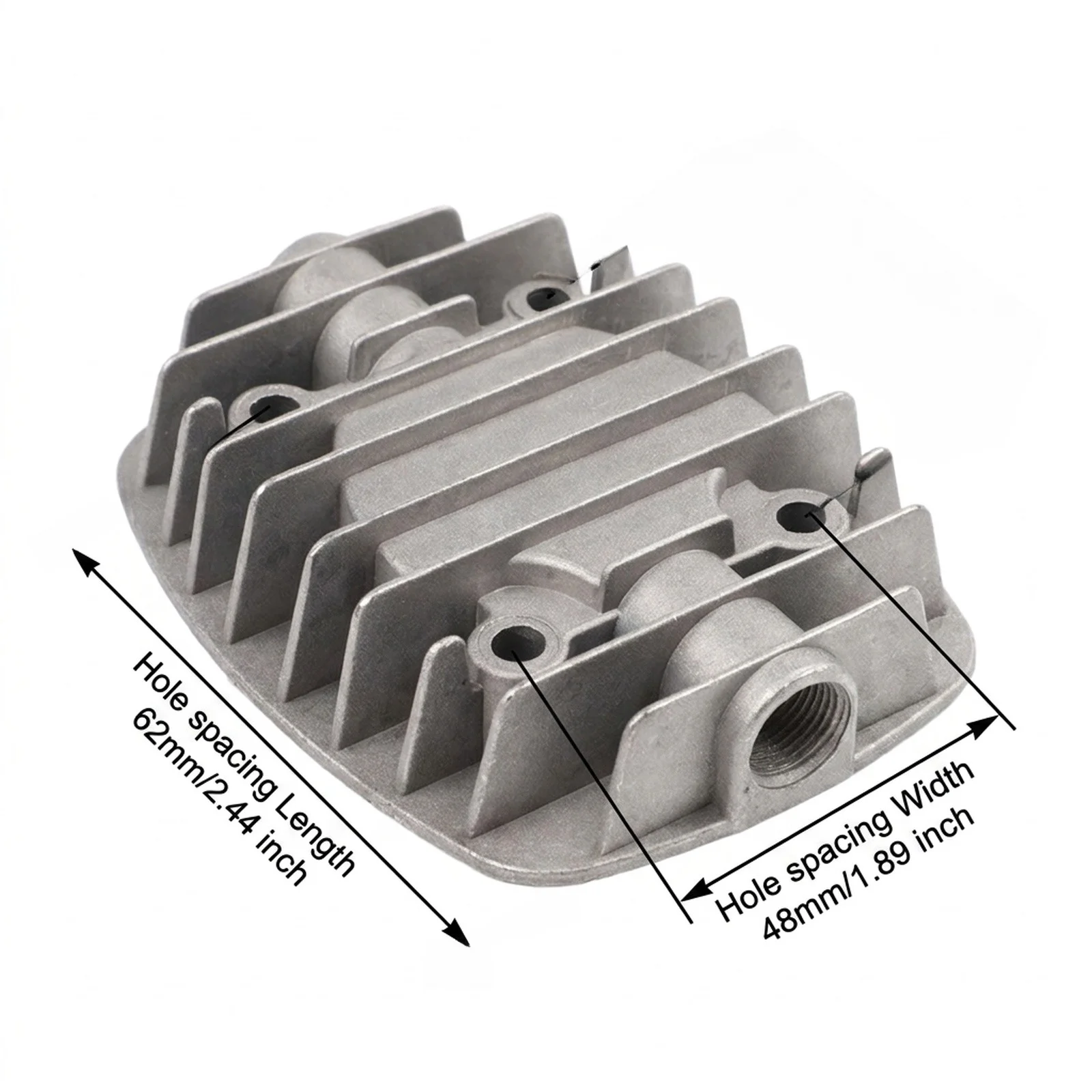 Replacement Cooling Cover for Air Compressor Cylinder Head with Metal Composition and Pneumatic Driving Suitability