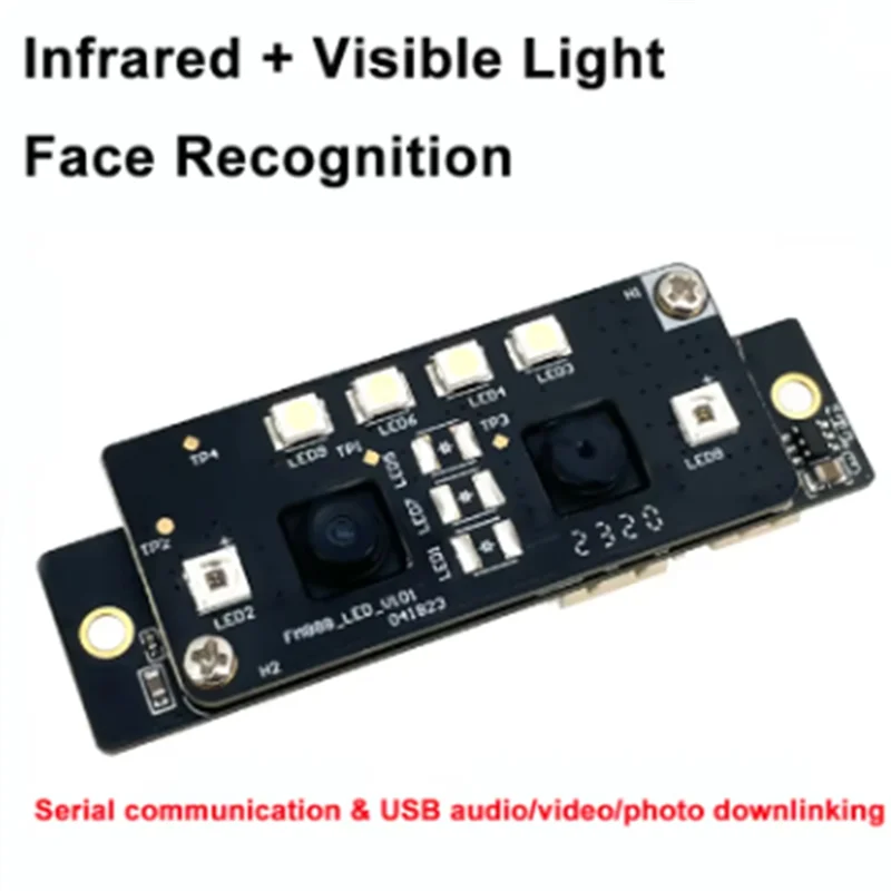 AEF7-Face Recognition Module HLK-FM888 3D Binocular Camera Live Detection Visual Intercom Smart Door Lock USB Audio &Video