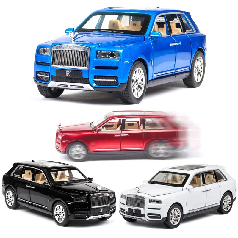 

Модель автомобиля в масштабе 1:24 Rolls-Royce Cullinan, металлическая модель автомобиля, литой автомобиль из сплава, детская игрушка, подарок, коллекционные предметы, бесплатная доставка