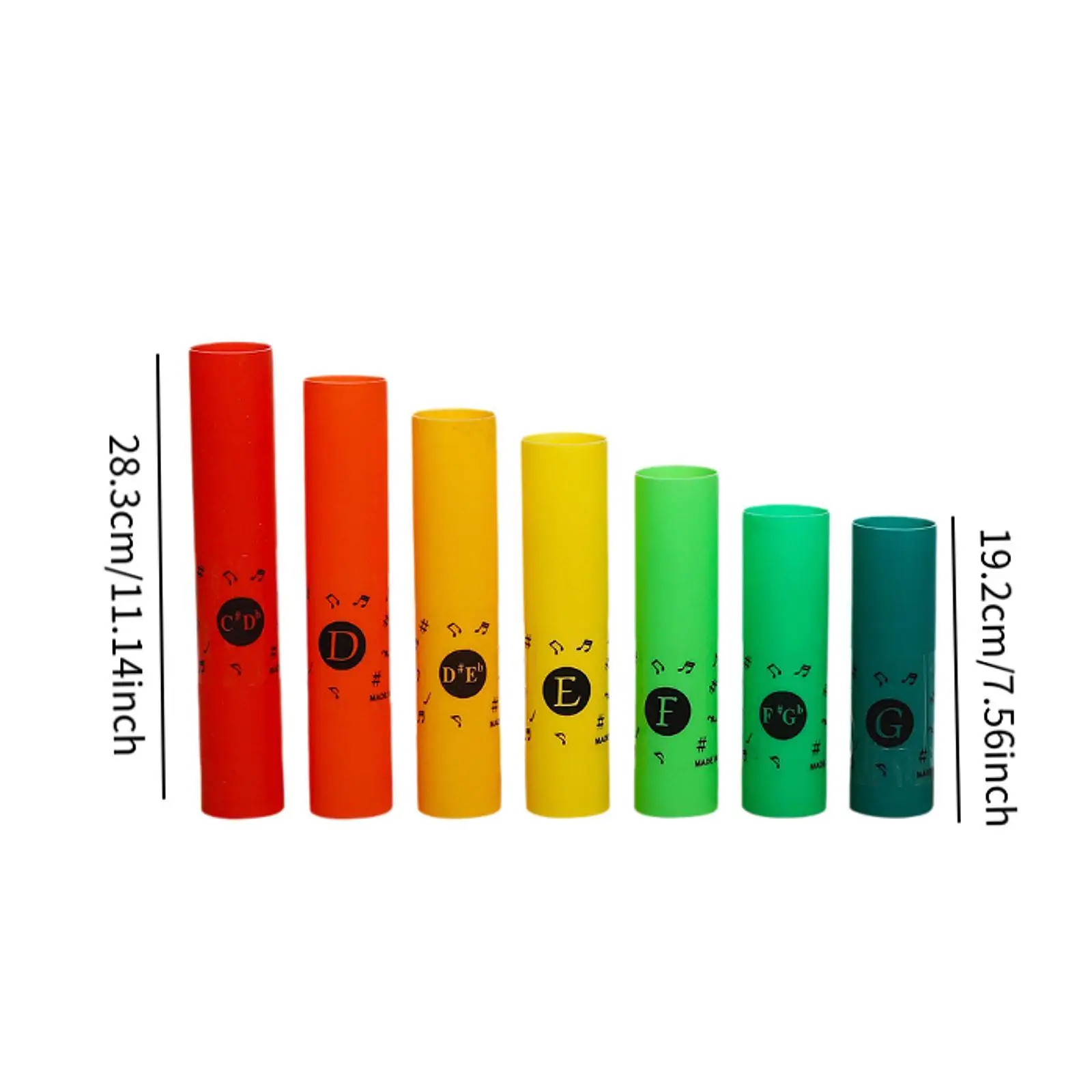 7 Notes Musical Percussion Tube Educational Toy for Kids Interactive Drum Kit Instrument for Learning Centers