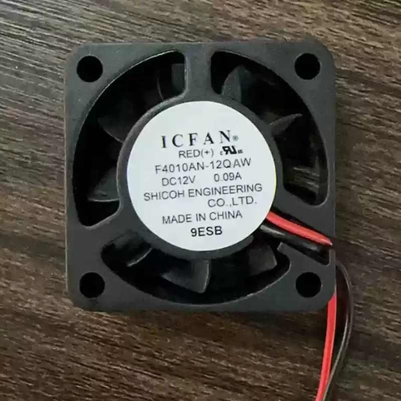 ICFAN F4010AN-12QAW DC12V 0.09A 4010 4CM 40*10MM 2Wire/3Wire  Cooling Fan