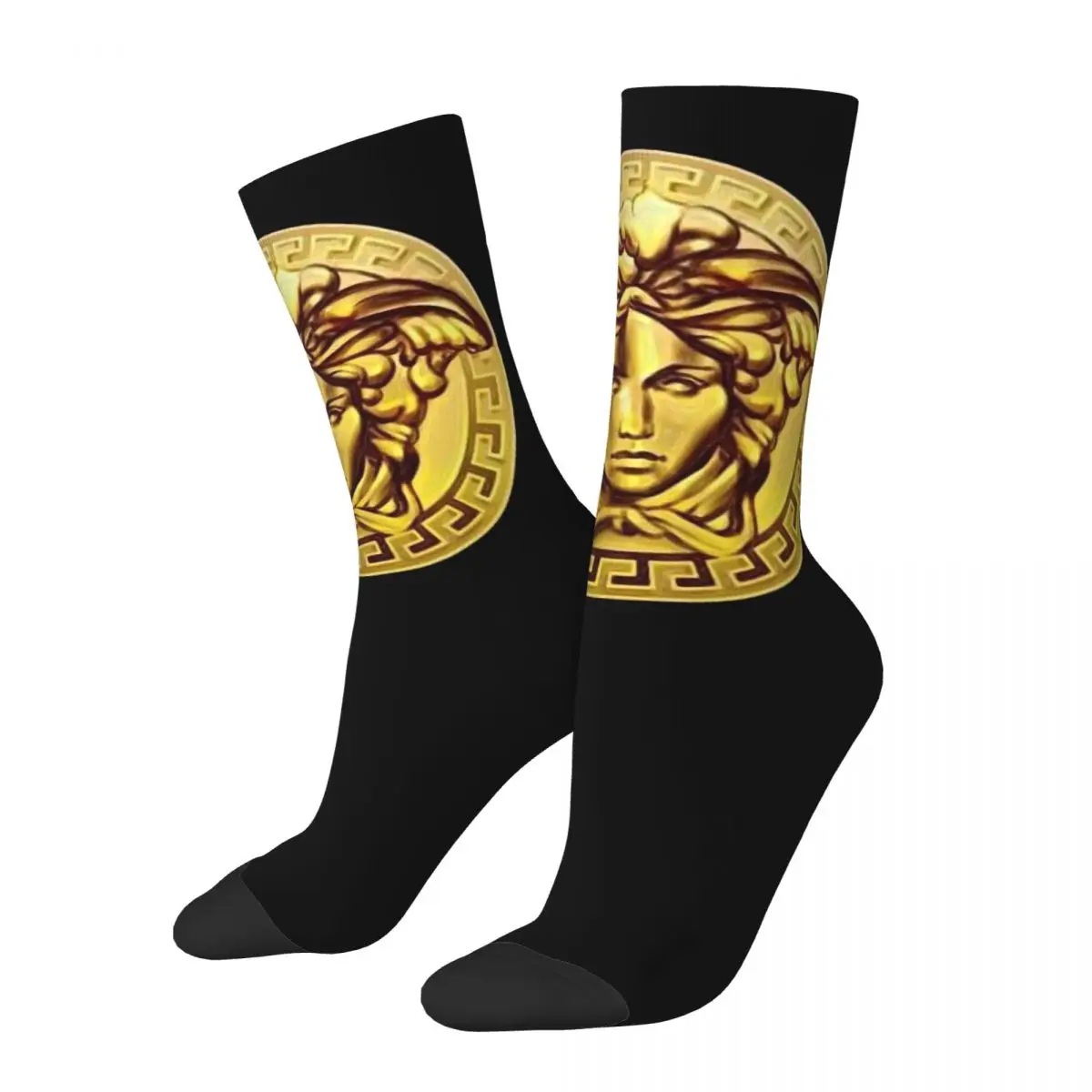 Golden Lion And Damask Ornament Men Women Socks,Leisure Beautiful printing Suitable for all seasons Dressing Gifts