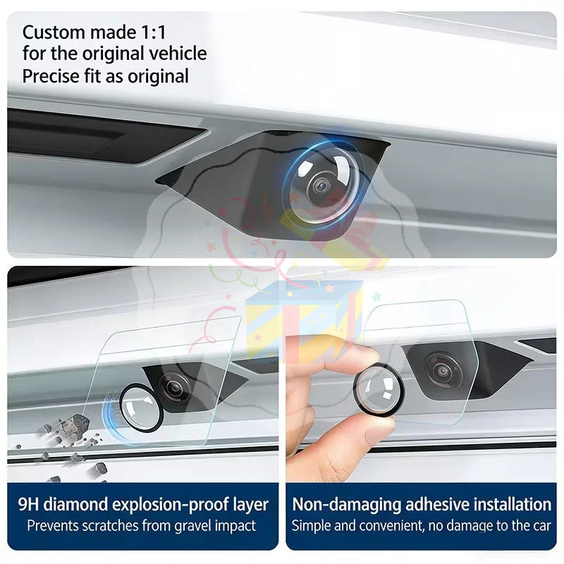 Car Camera Lens Protector Universal for Rear View Backup Camera 2 or 2/10 PCS Scratch Resistant Accessory for Parking Safety