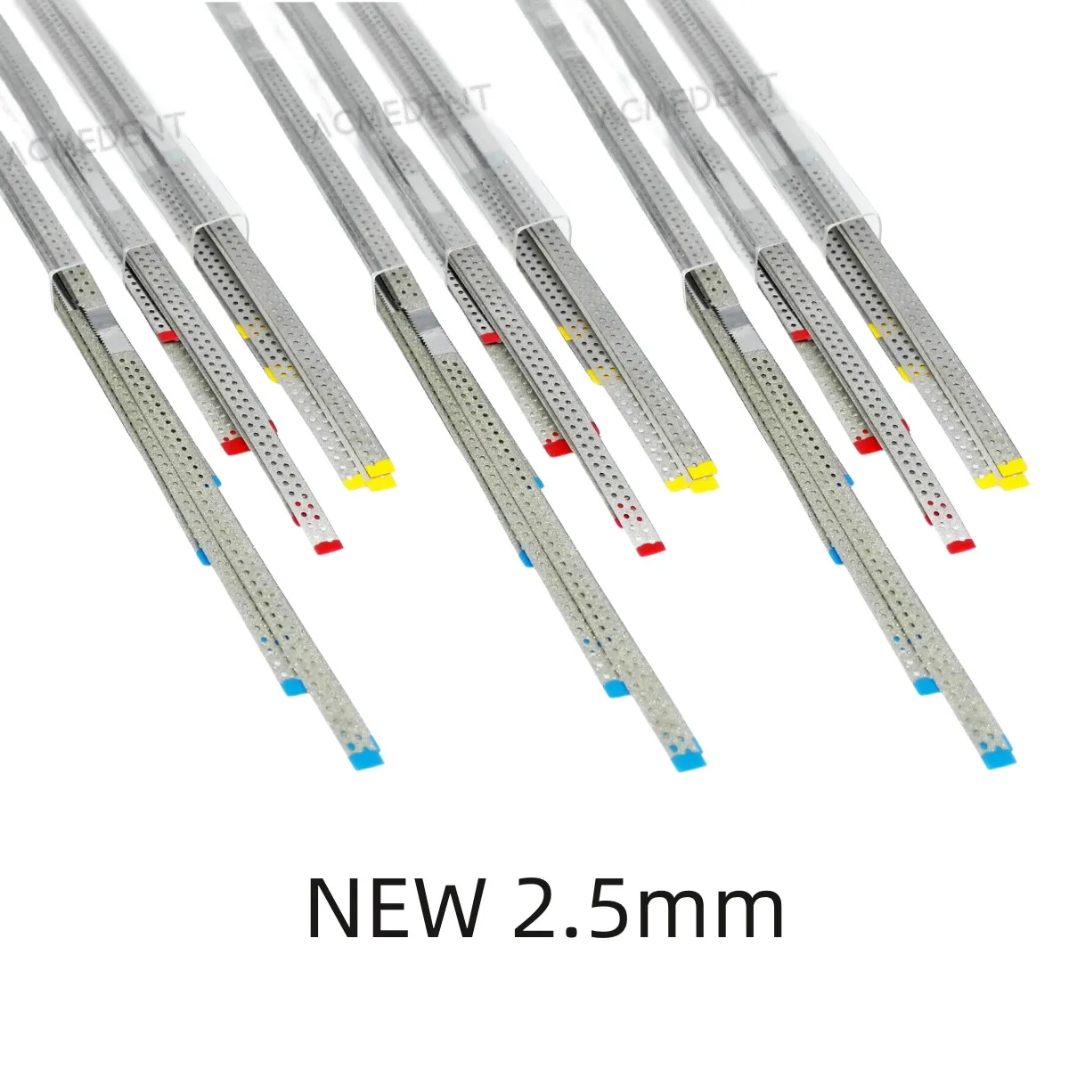Dental Single Side Diamond Finishing Strips Metal Polishing Sands Width 2.5mm