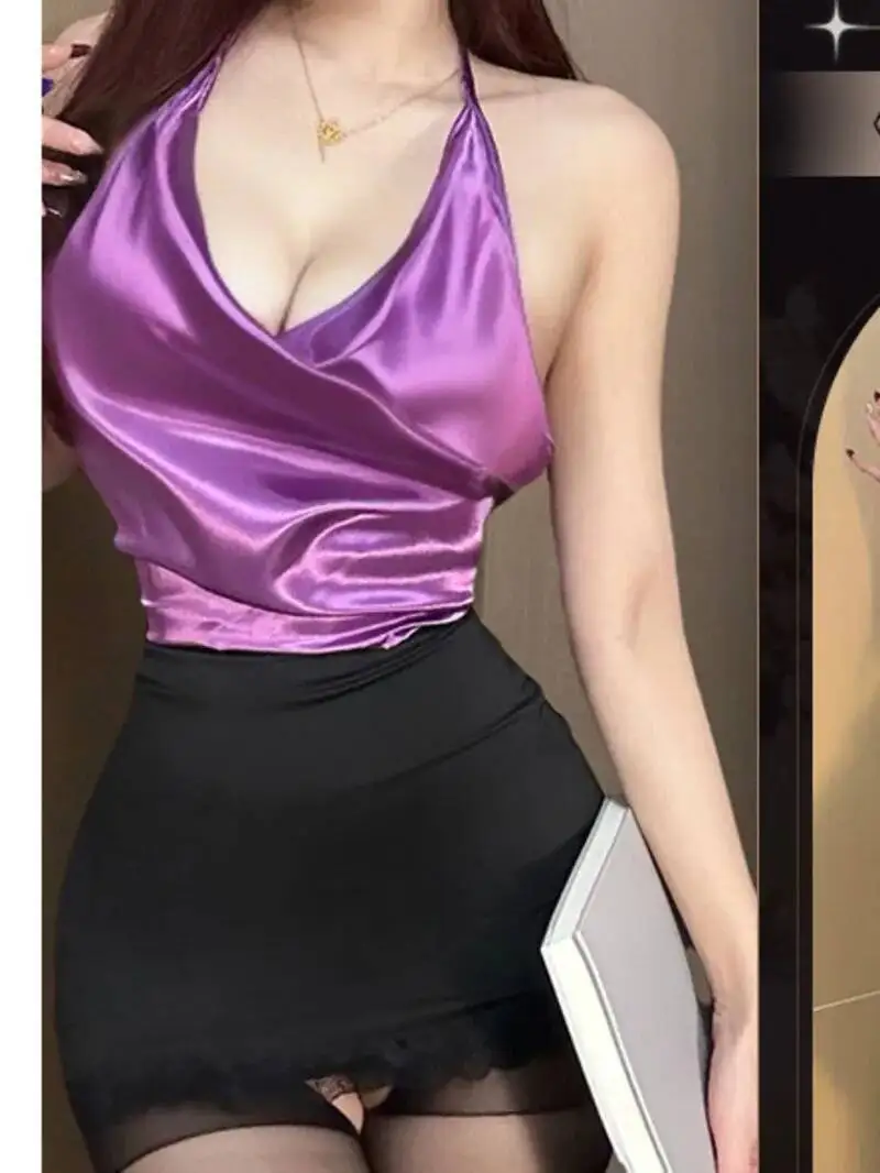 sexy lingerie uniform pure desire secretary swinging collar short dress elegant fashion sweet korean women mini dress IQP7