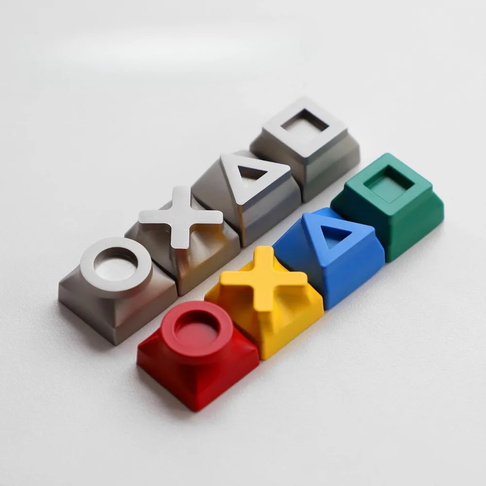 Color Geometry Artisan Keycap Original Custom Metal Keyboard Cap 1U Gaming Point KeyCap for Mechanical Keyboard Accessories Gift