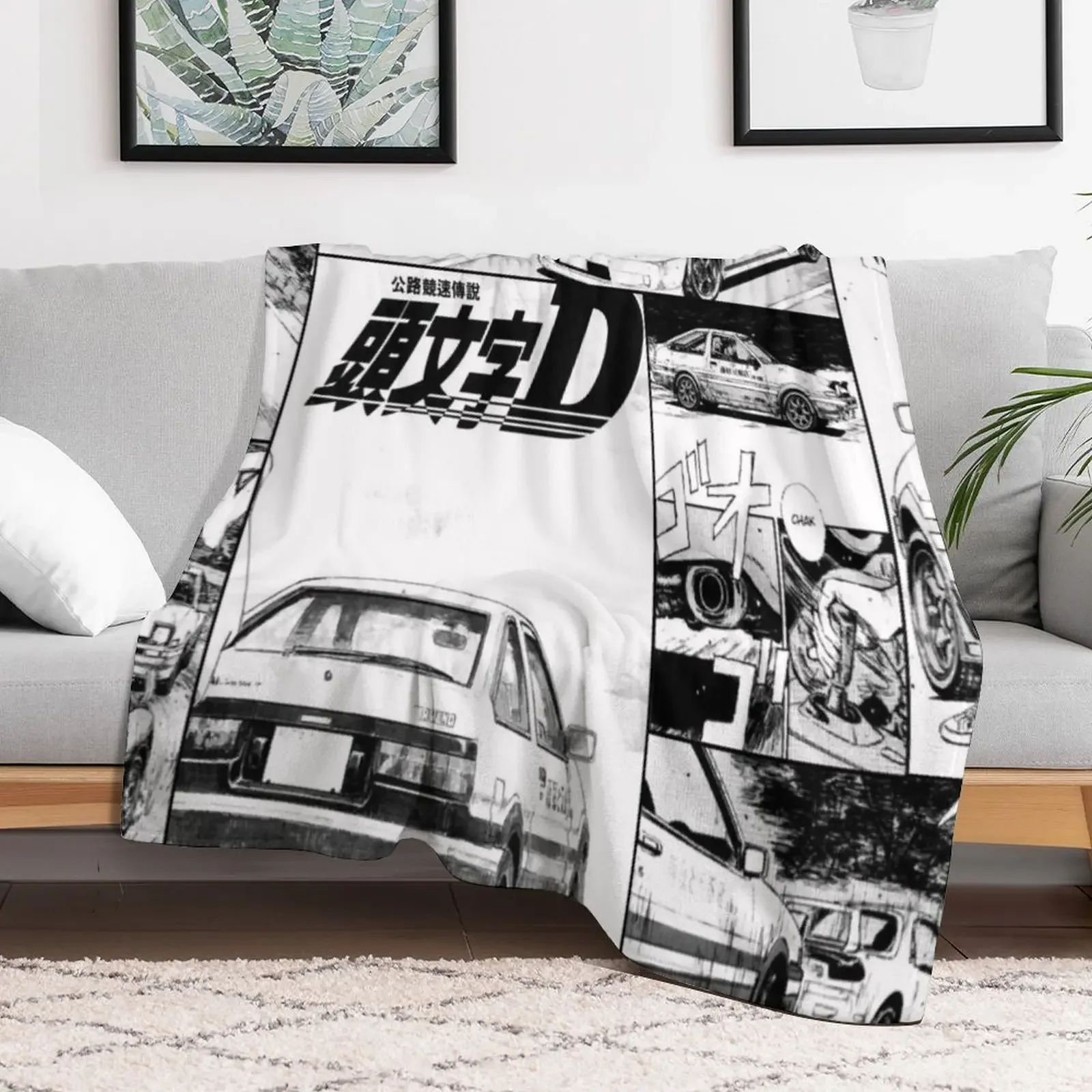 Initial D Throw Blanket bed plaid for sofa Sleeping Bag Giant Sofa Blankets