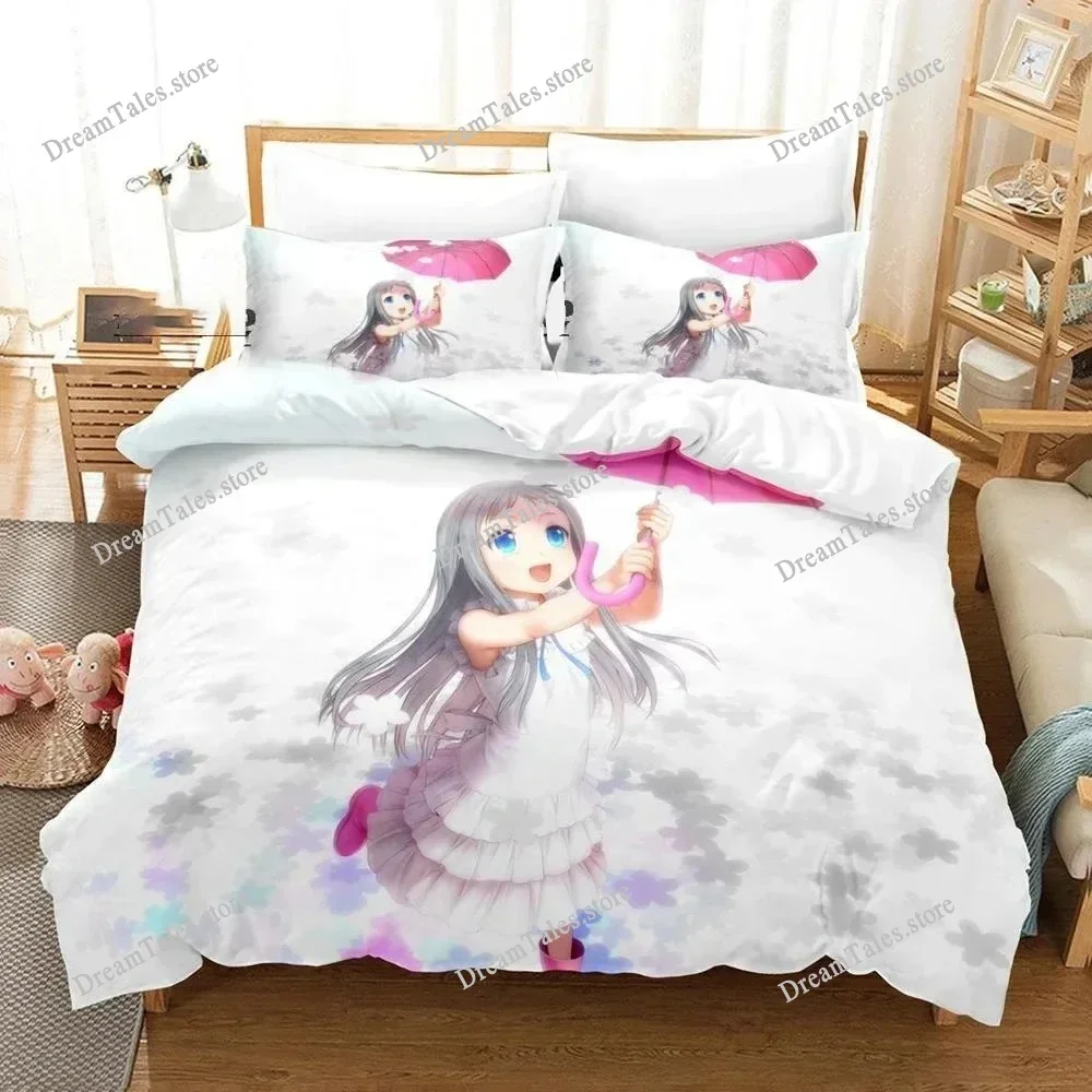 3D Print Anime Anohana Honma Meiko Bedding Set Boys Girls Twin Queen Size Duvet Cover Pillowcase Bed Kids Adult Home Textiles 4