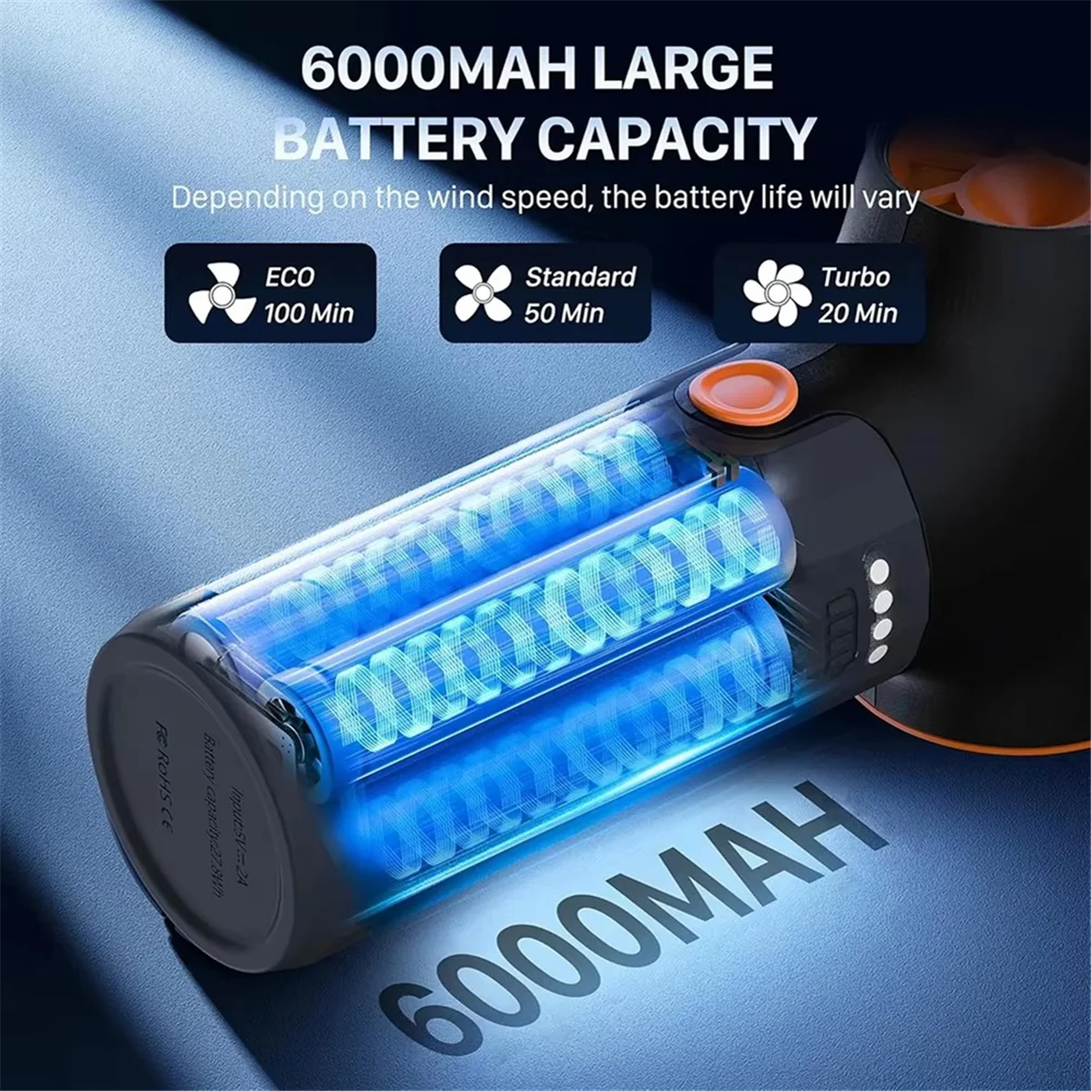 

AA98 Новый пылесос со сжатым воздухом, 130000 об/мин, мини-электрический высокоскоростной канальный вентилятор, 3 регулируемых струйных турбовентилятора для домашней очистки автомобиля