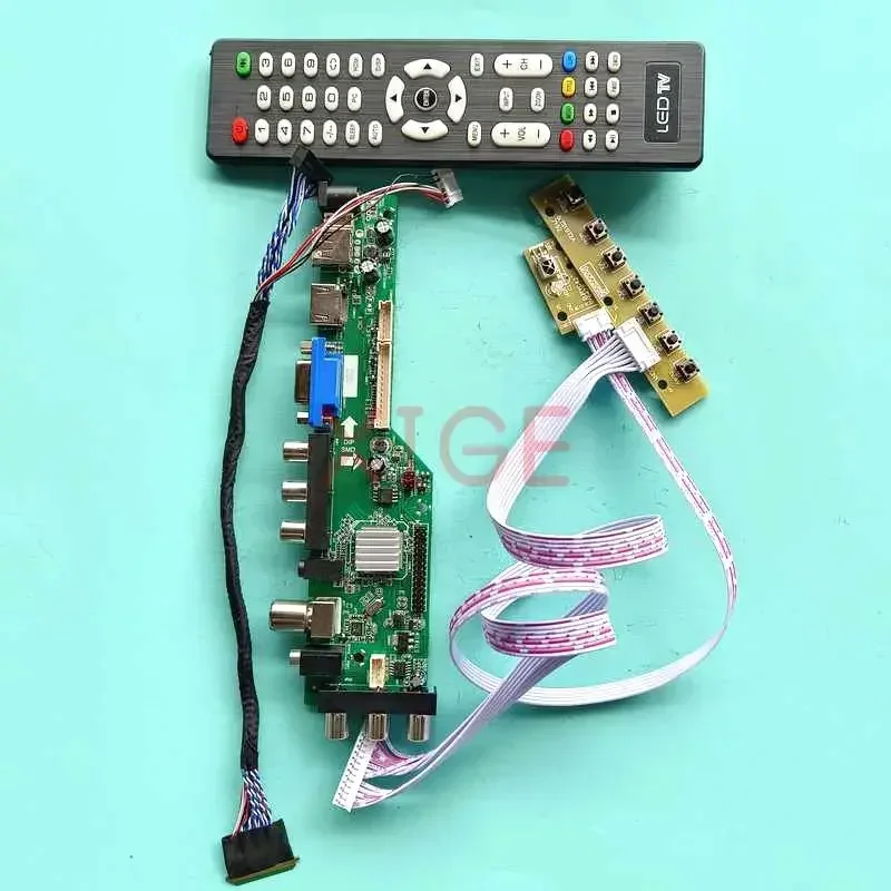 Kit DIY For B133XW01 V0/V1 B133XW02 V0/V1 AV/USB/DHMI/VGA 40Pin LVDS DVB-C/T 13.3