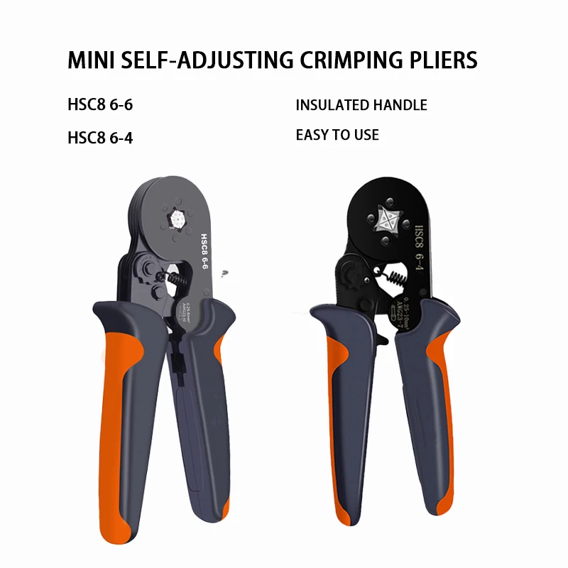 

HSC8 6-4 6-6 Crimping Pliers Mini Insulated Portable Self Adjusting Crimping Pliers Hardware Tools Terminal Crimping Tools