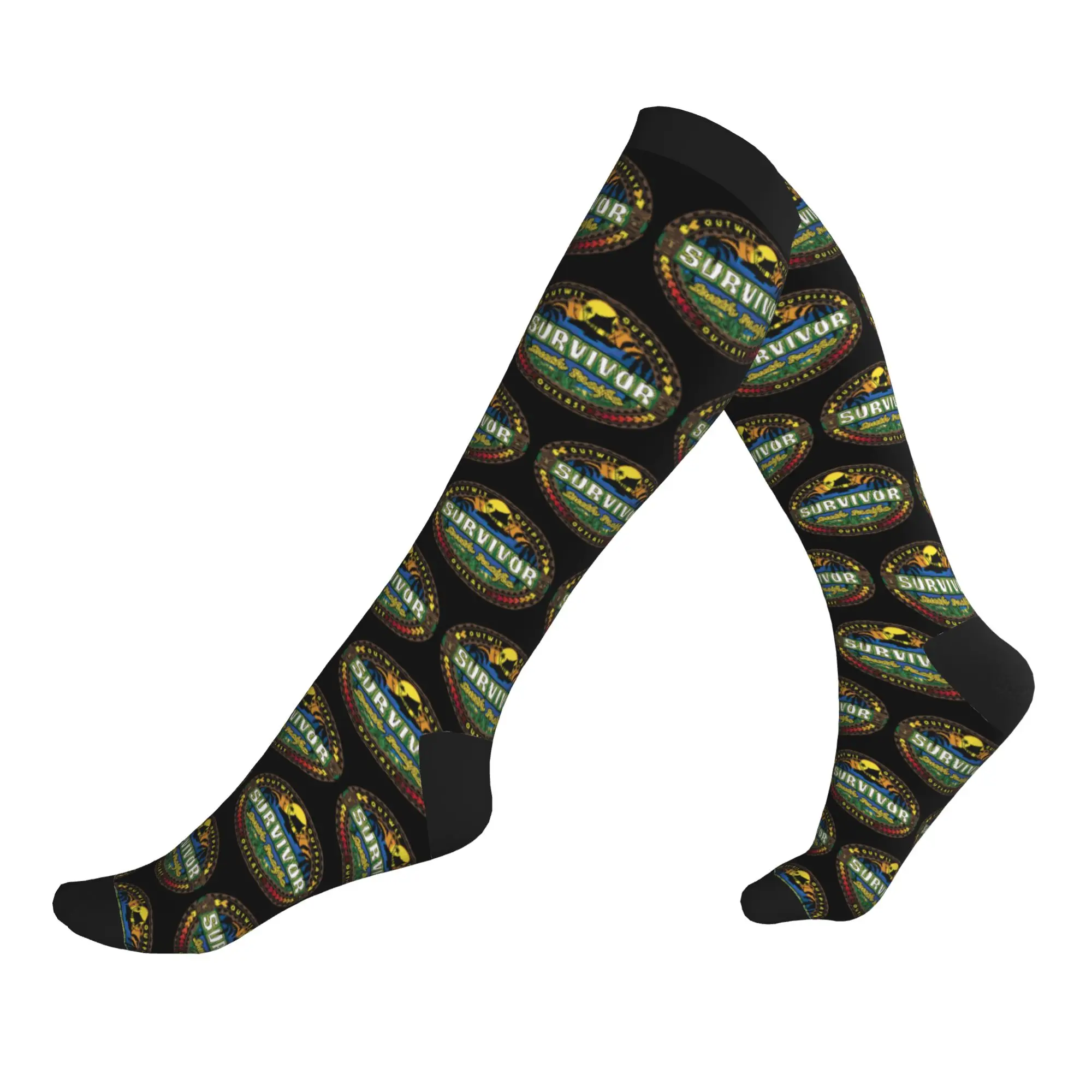 Reality TV Survivor South Pacific Chaussettes de compression sportives pour hommes, unisexes, Kawaii, printemps, été, automne, hiver