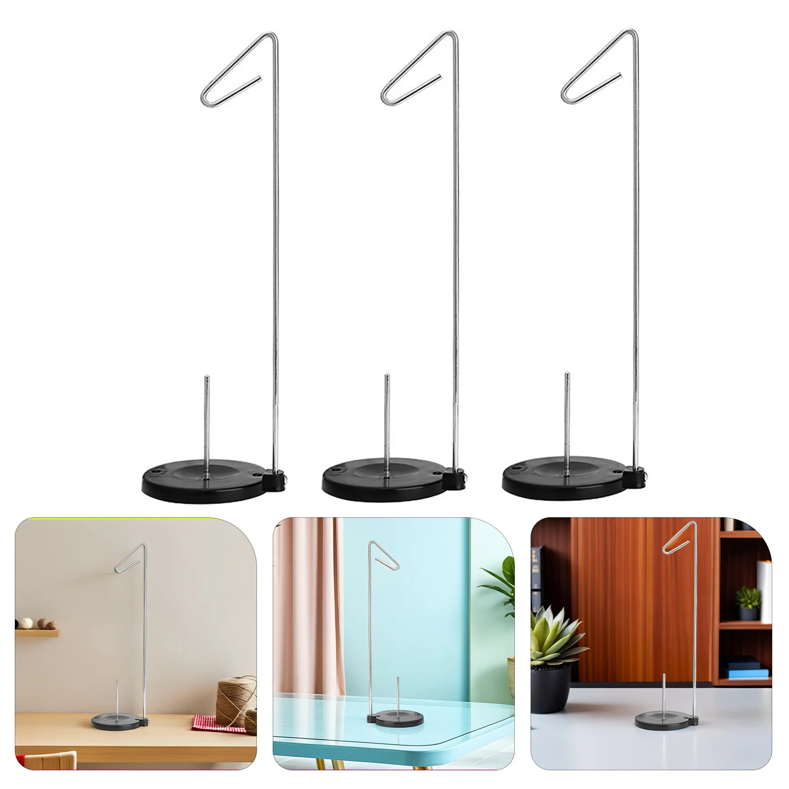 

3Pcs Sewing Machine Thread Spool Holder Sturdy Plastic Base for Home Industrial Use Smooth Thread Supply Single Cone Rack