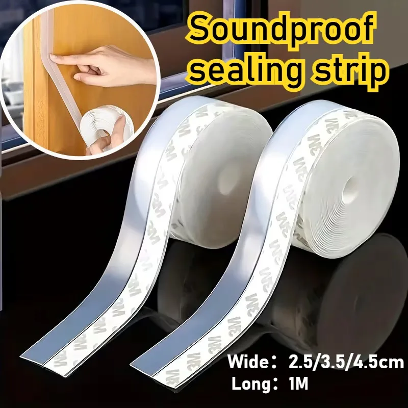 Door Window Seal Strip Self Adhesive Windproof Soundproof Gap Sealer for Shower Glass House Insulation Multi Size Accessories