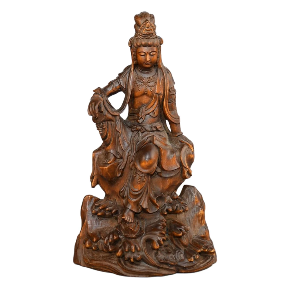 Petite Figurine sculptée en bois Guanyin Kwan Yin, compassion en série, miséricorde, bénédiction de la paix, grâce, Protection de la pureté, dévotion de l'harmonie