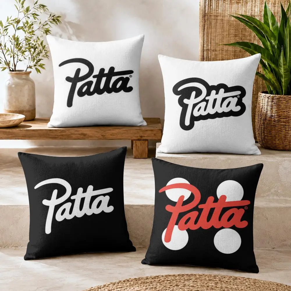 luxury P-Patta Brand Cushion Cover Soft Short Plush Double-Sided Printing Home Decor Cozy Sofa Pillow Case Fine Gift