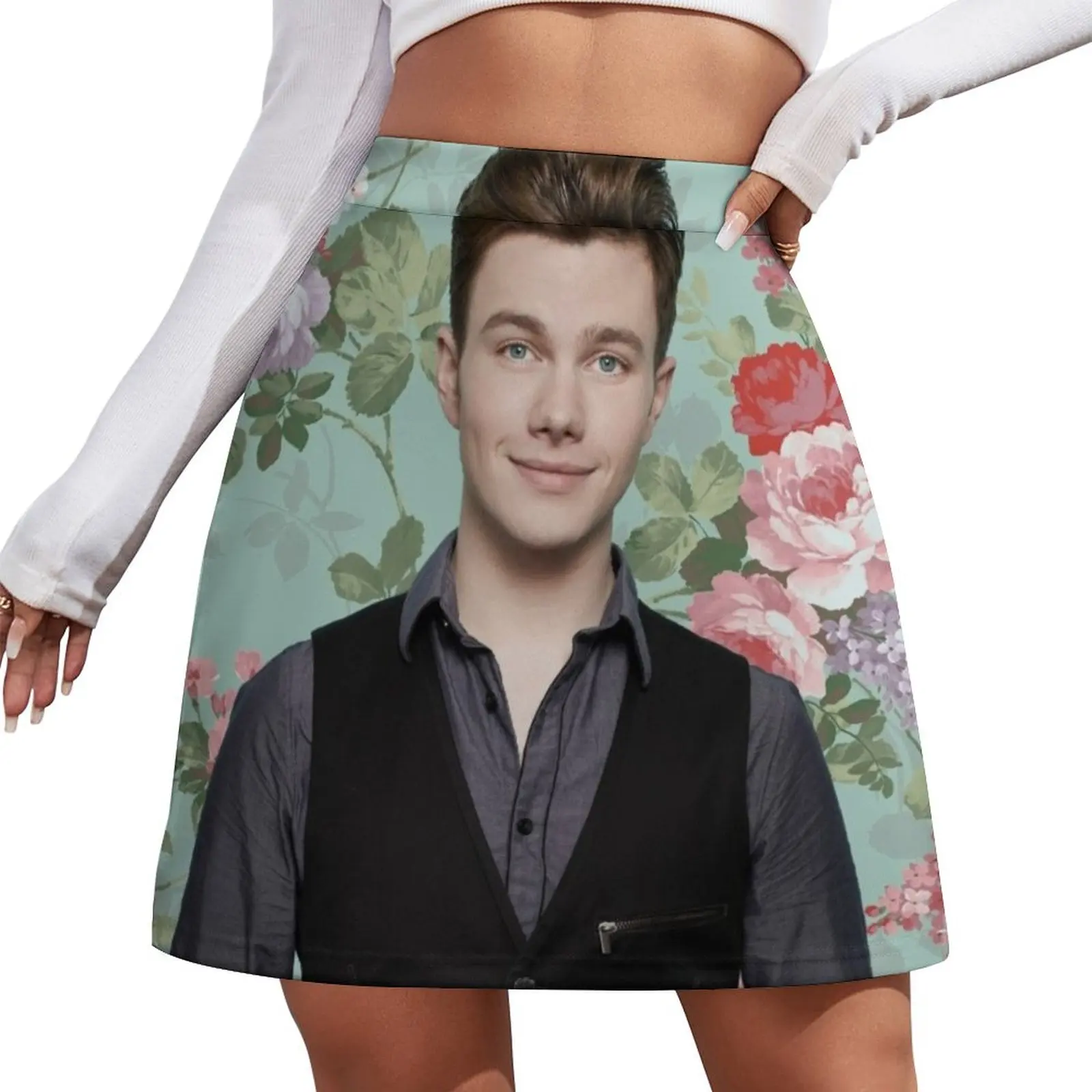 

Chris Colfer Flowers Mini Skirt outfit korean style fairy core short skirt skirts for womens Mini Skirt