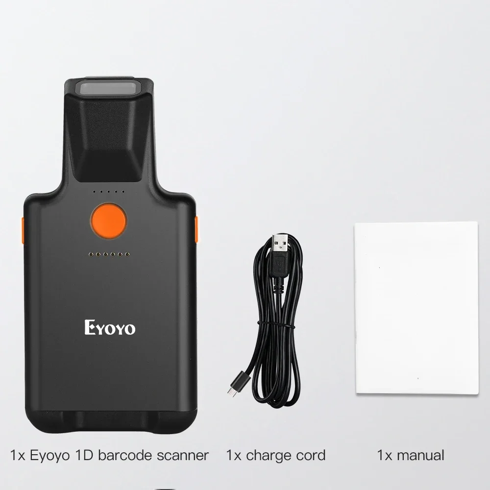 Eyoyo EY-017LP Tragbarer 1D/2D-Barcode-Leser mit Rückenclip, funktioniert mit Telefon, QR-Bild Maxicode PDF417-Bildschirmscanner