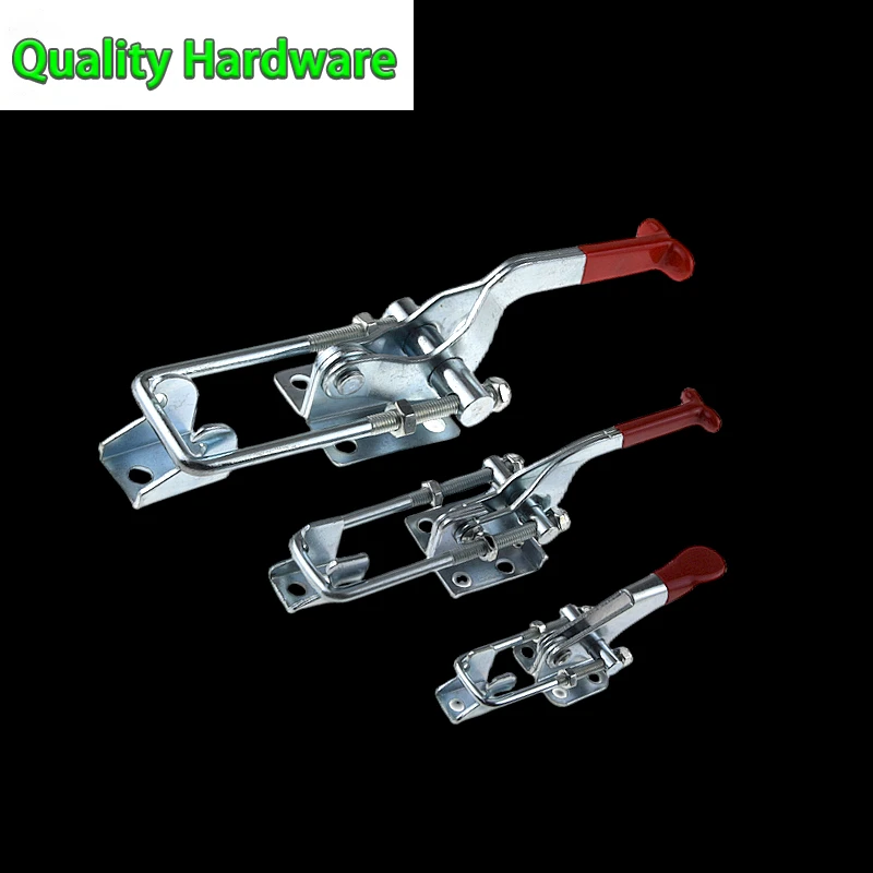 304 Stainless Steel / Iron galvanized Quick Fixture Adjustable Buckle Lock Clamp Box Buckle Horizontal Fixture Door Bolt Clamp