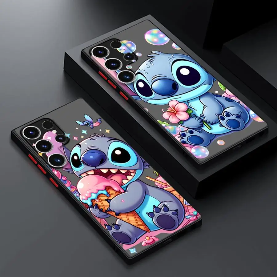 

Чехол для телефона Cartoon Disney Cute Stitch для Samsung Galaxy S25 Ultra S24 Ultra S22 Plus S23 S20 FE S21 5G S9 Plus S21 S10+ Мягкий
