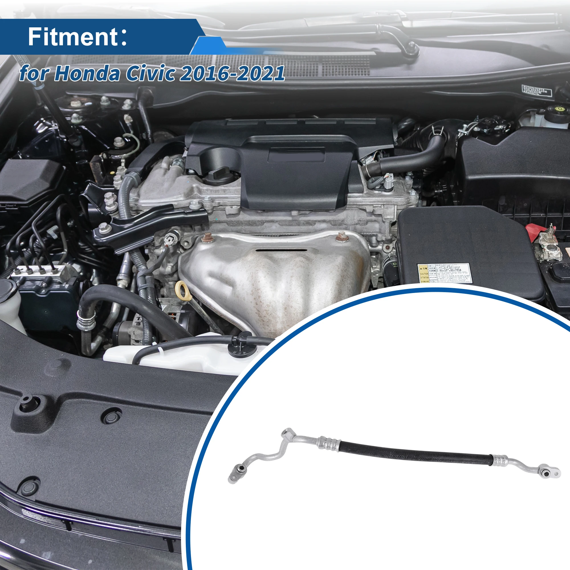 X Autohaux Auto A/C Refrigerant Liquid Hose for Honda Civic 2016-2021 Pressure Hose Air Conditioning Pipe Line No.80315THAH01