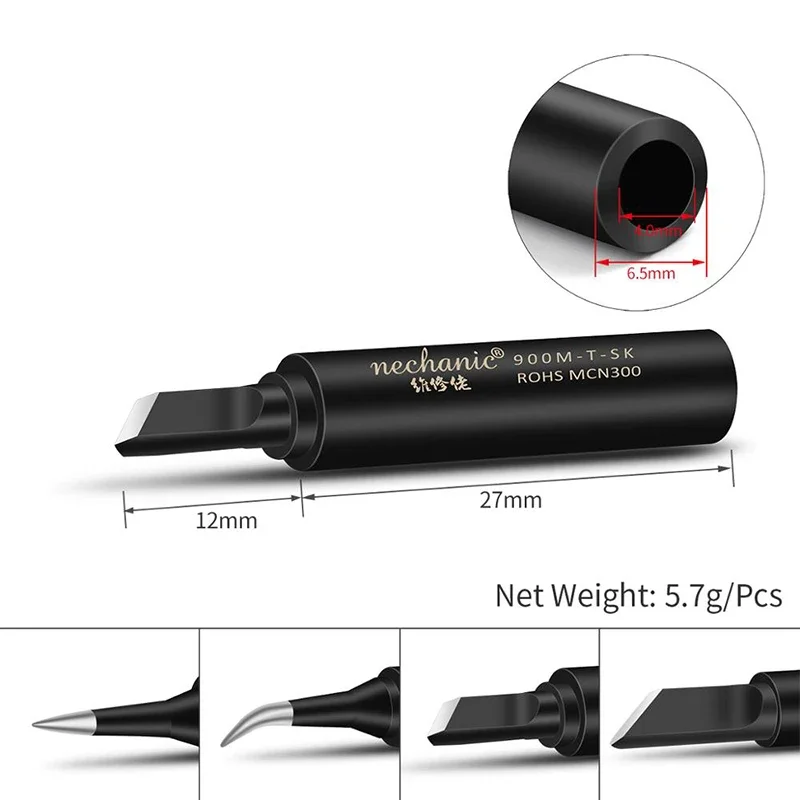 MECHANIC Soldering Iron Tips 900M-T-I/3C/4C/K  Anti-Static Pure Copper Welding Tip Electric Solder Iron Sting for BGA Soldering