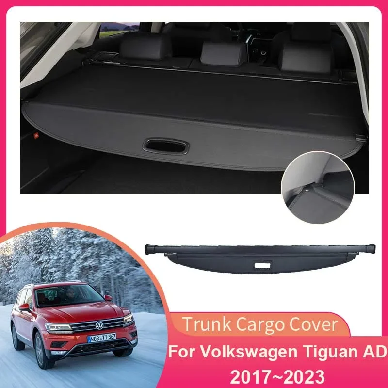 

Rear Trunk Cargo Cover for Volkswagen VW Tiguan L AD BW 2017~2023 Blind Shield Shade Curtain Partition Board Interior Accessorie