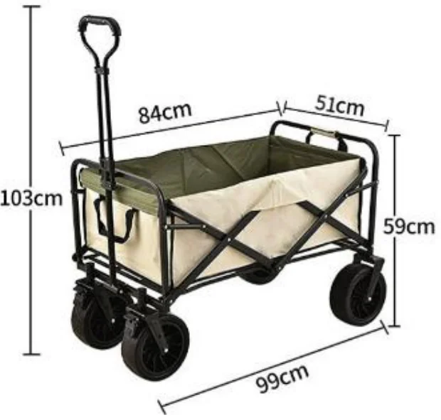 

Collapsible Sports Camping Outdoor Folding Wagon Cart