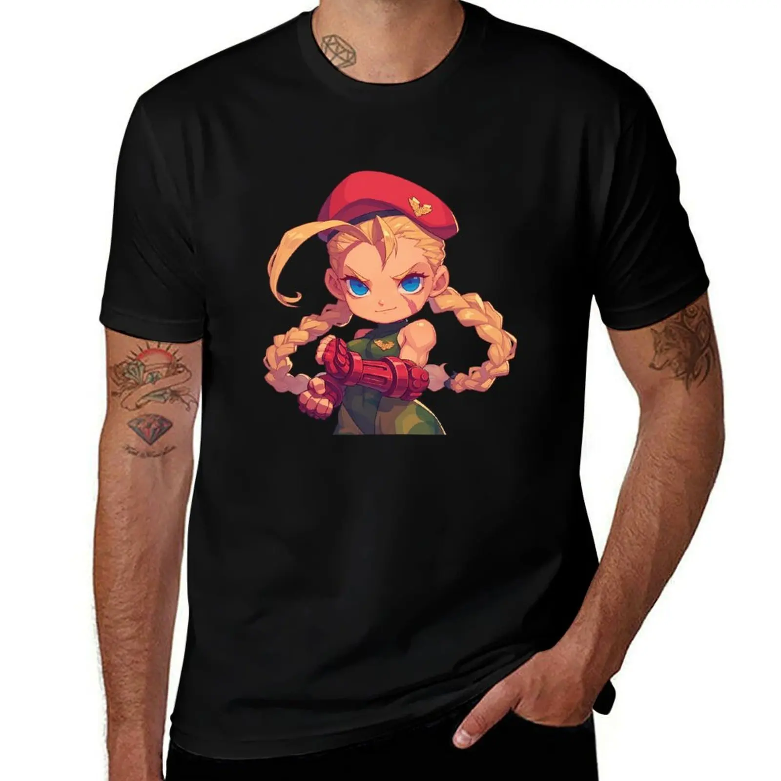 

cammy game character T-Shirt funny costumes cotton graphic tees valentines clothes quick drying men clothes