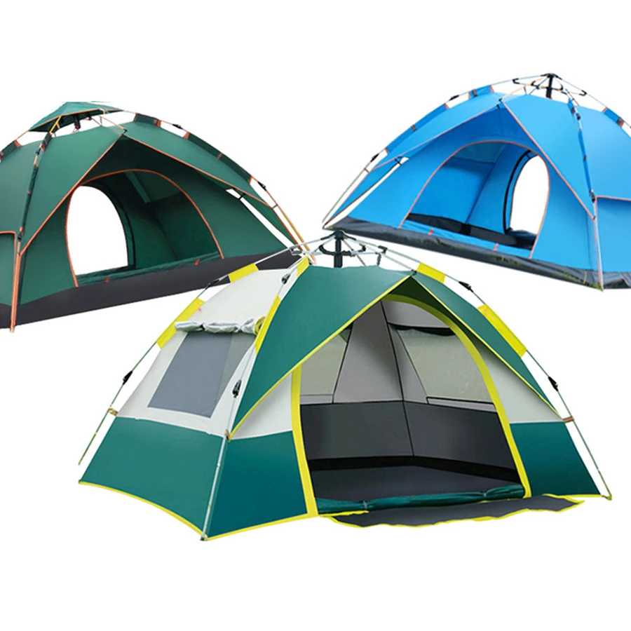Carpa instantánea, carpas instantáneas desplegables, carpa de camping fácil y rápida de montar, resistente al viento e impermeable con cubierta para lluvia para camping/senderismo al aire libre