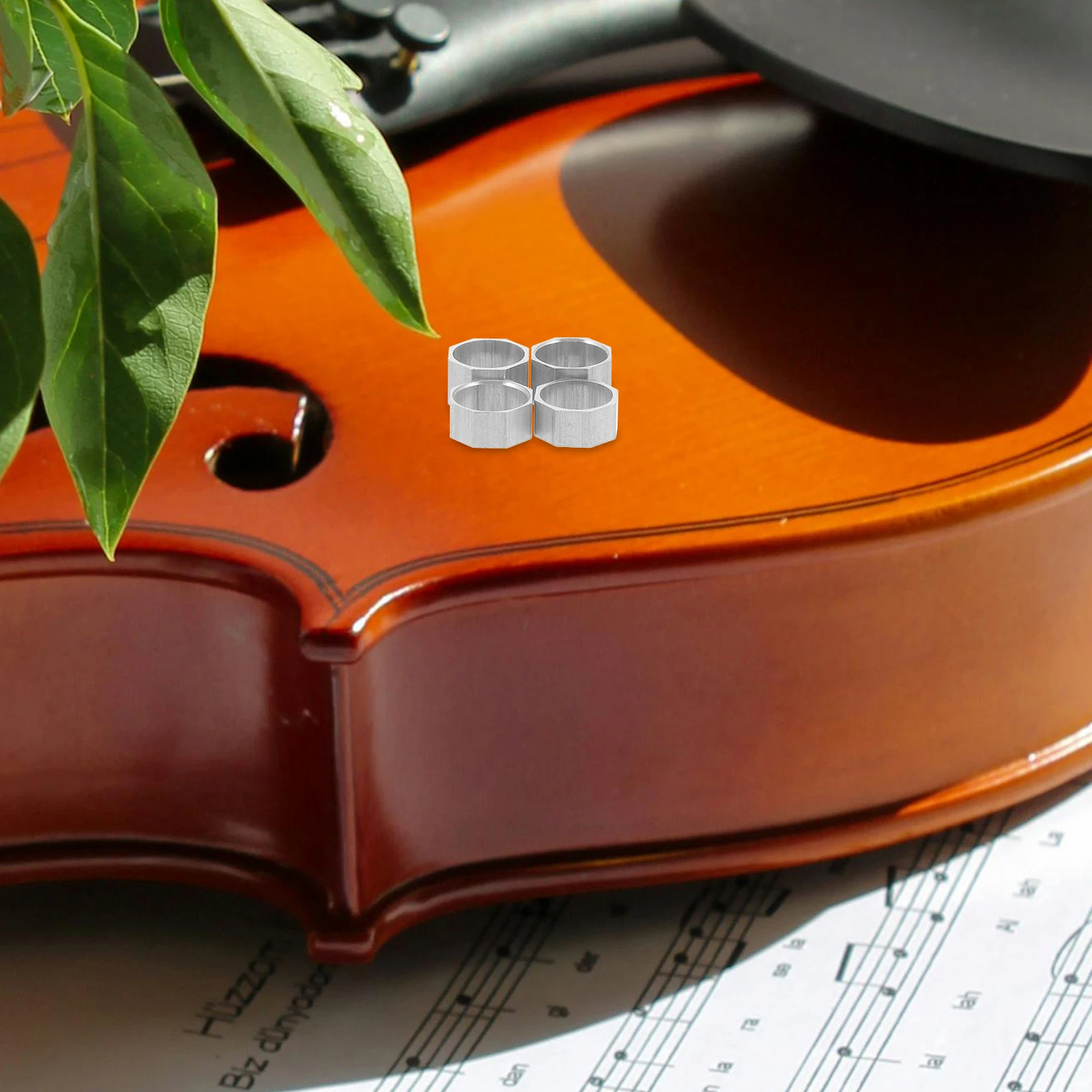 

1 set Violin Bow End Screws Copper Upper Lower Rings Parts Supplies Accessories Screw Holder Durability Stability Compatibility