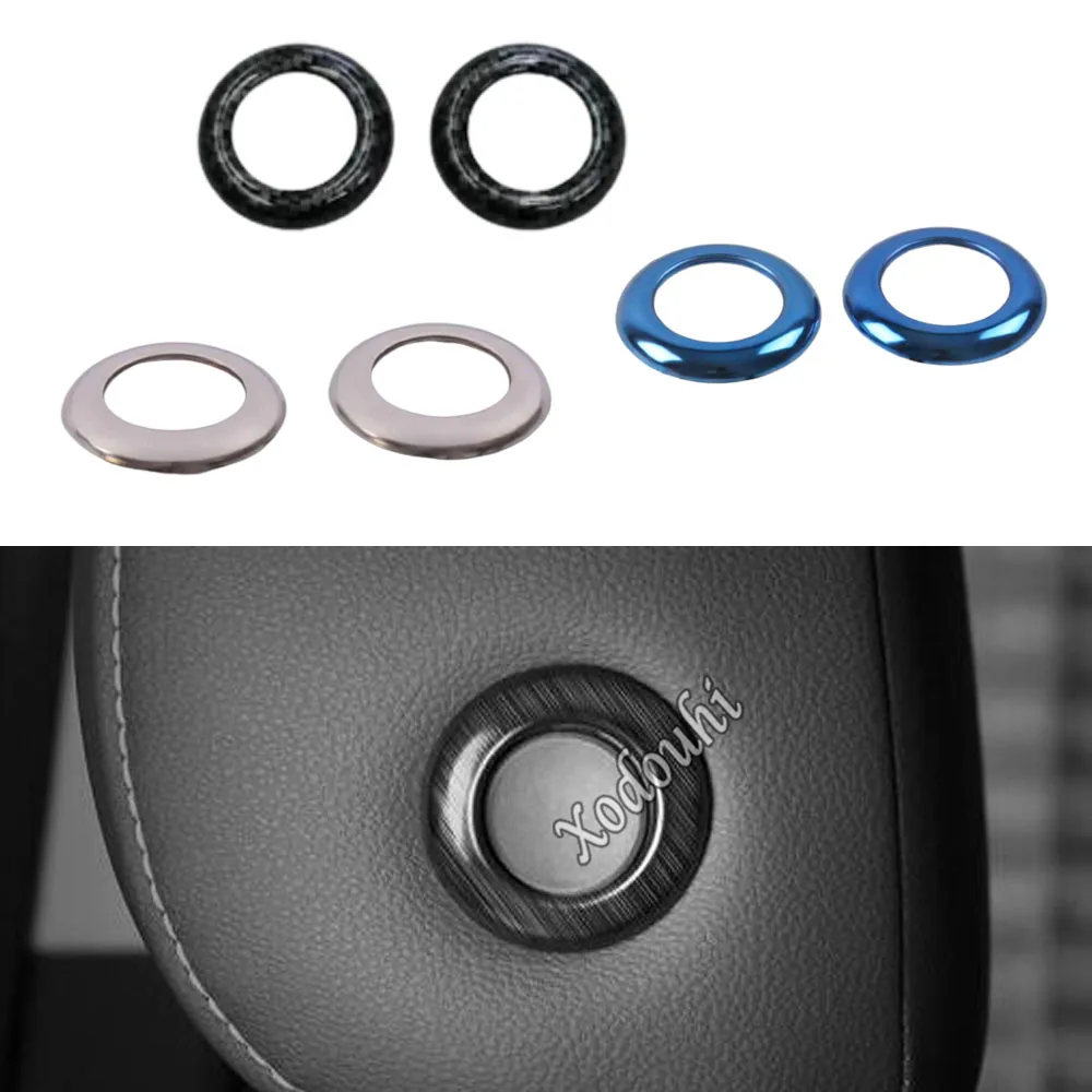 For Volkswagen VW Passat B8 2016 2017 2018 2019 ABS/Steel Car Seat Headrest Button Cover Decoration Stick Interior Accessories