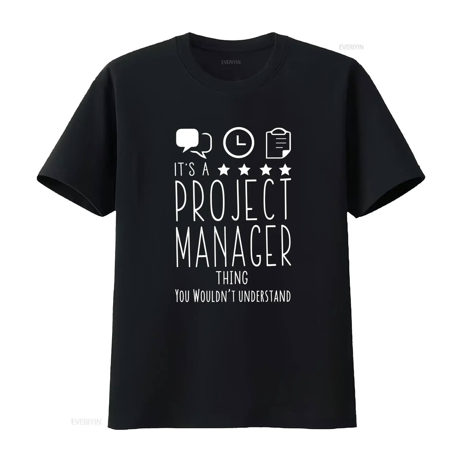 Cool Project Manager Thing T Shirt for Men Unique Design Comfortable Fit vintage Washed graphic Slightly Casual Unisex