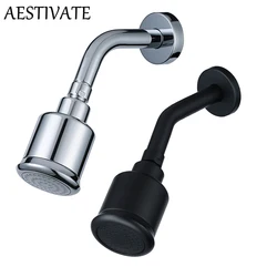 Bathroom Fixture Faucet Accessorie New High Pressure Black Shower Head Sprayer Adjustable Rainfall Wall Mounted Chrome.