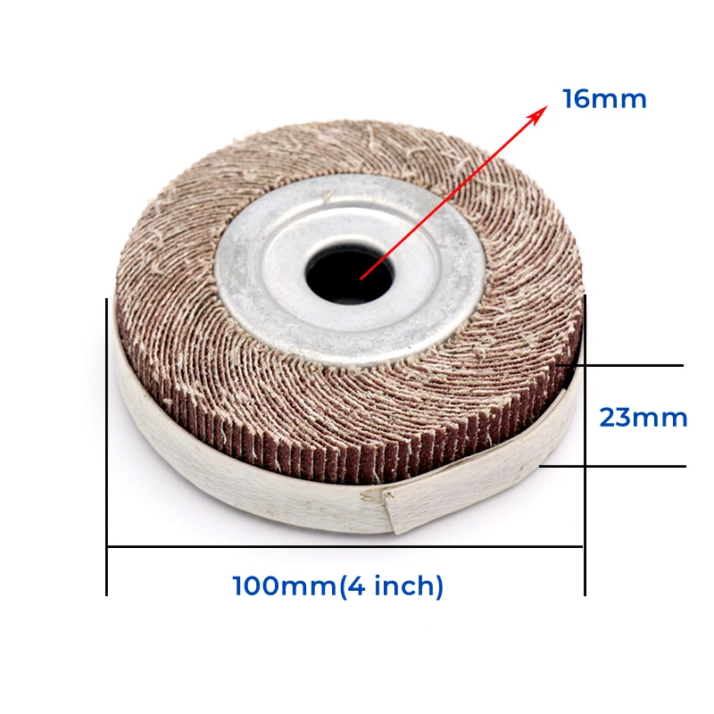 4 Inch Sandpaper Sanding Flap Polishing Wheels 100x16mm Disc Wheel Cloth Metal Wood Buffing Power For Rotary Tool