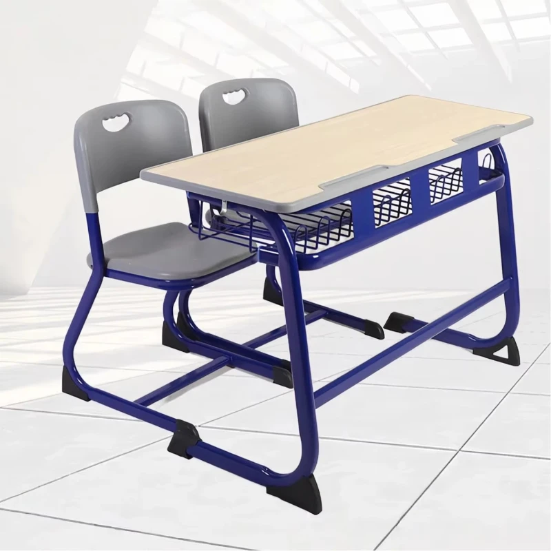 

School double C-shaped tables and chairs adjustable height durable classroom comfortable