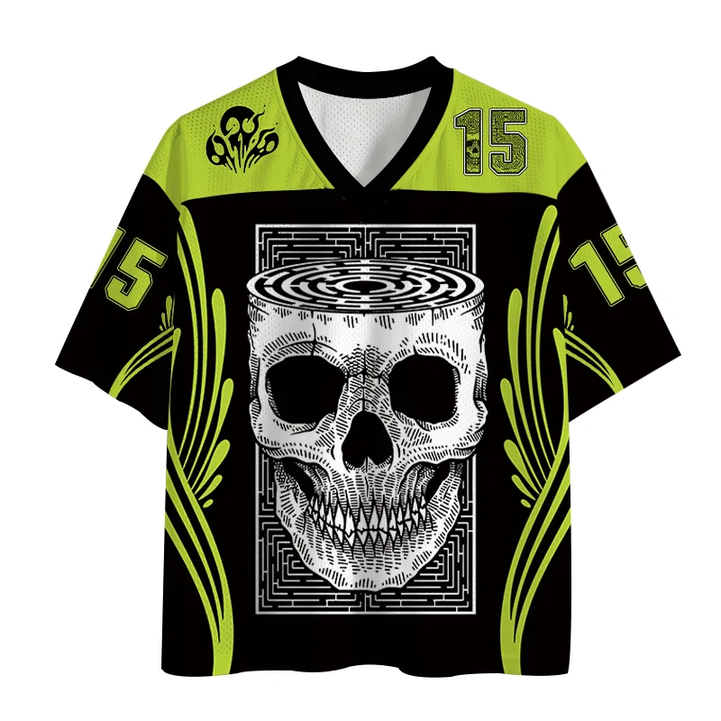 New Running Sports Quick Drying T-shirt, Upgraded Fabric, Large Mesh Knitted Fabric,fun Skeleton Element Clothing,horror Element