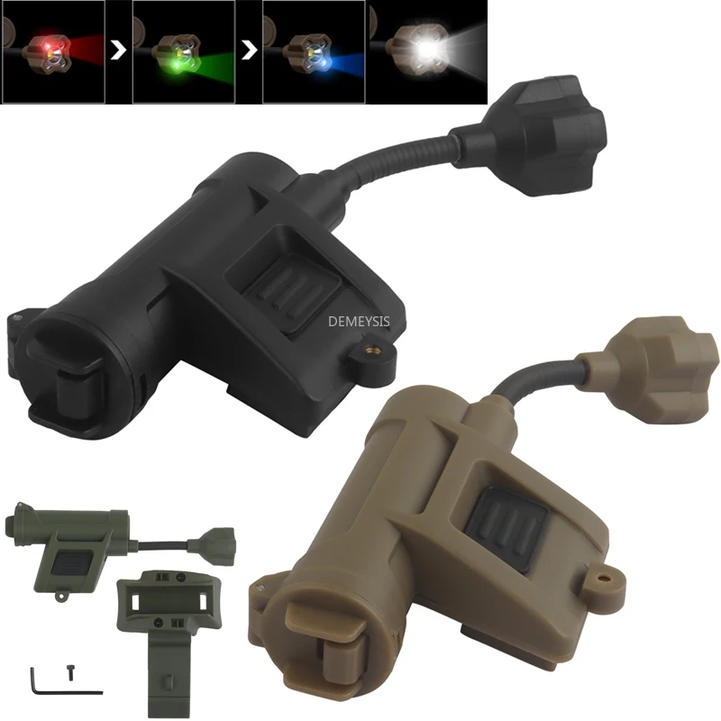 

Тактические шлемы, светодиодный фонарик, стробоскоп, охотничья стрельба, страйкбольный шлем, красный/зеленый/синий/белый/ИК-режим, лампа для шлема CS, 4th