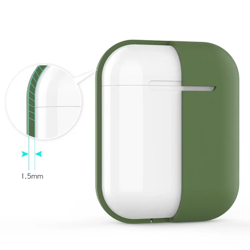 Ốp Lưng Dẻo Silicone Cho Tai Nghe Apple Airpods 1/2 Tai Nghe Không Dây Bluetooth Tai Nghe Ốp Lưng Bảo Vệ Cho Apple Air Pods 2 1 Ốp Lưng