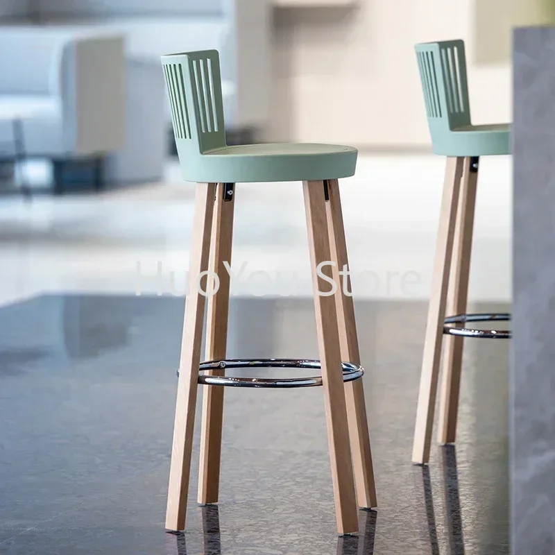 Nordic Bar Stools Chairs Kitchen Furniture Creative Personality Bar High Bar Chair Designer Backrest Chairs for Living Room