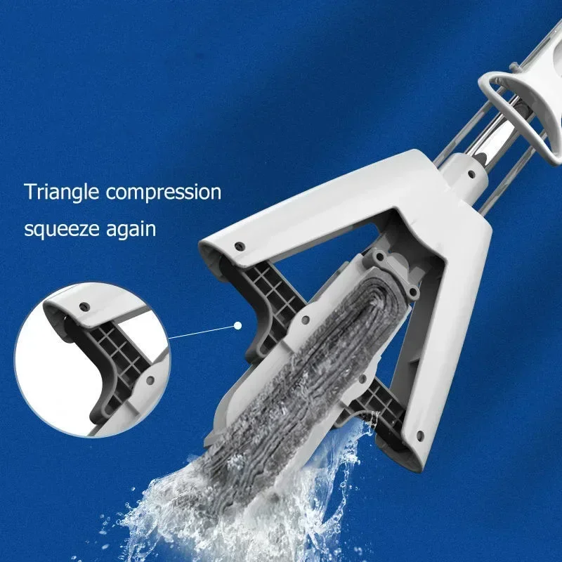 Free Shipping Squeeze Floor Trapezers Mop Magic Collodion Telescopic Wood - Tiles Spin Wringer Household Cleaning Tools