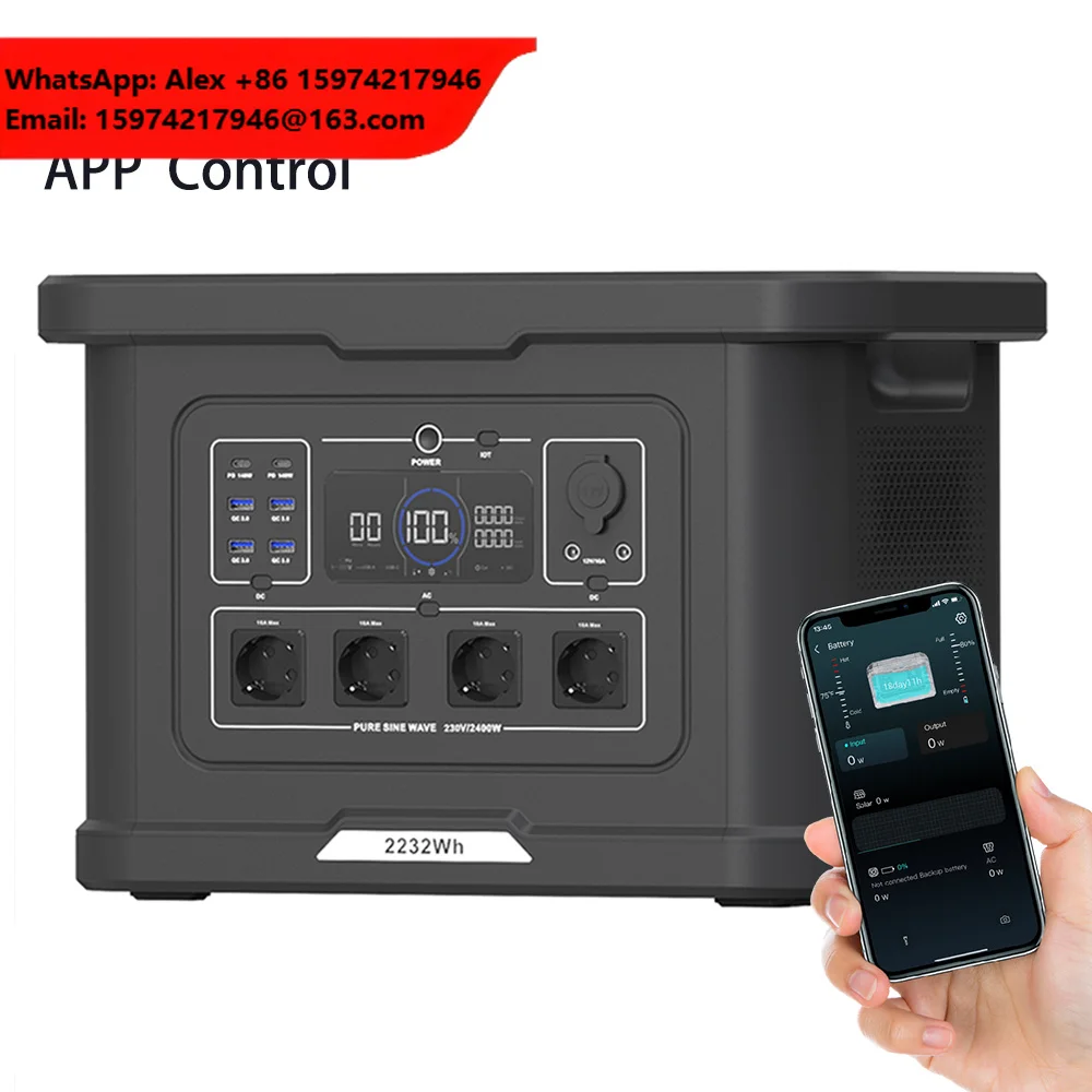 China Portable Power Station Supplier Wholesale OEM ODM 600W 1200W 1500W 2000W 2400W 2500W 3600W 5000W 6000W Solar Generator