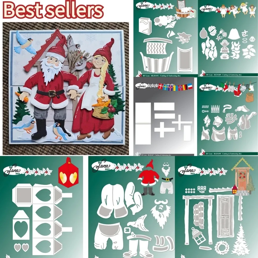 christmas Metal Cutting Dies Gift Box  Dies Scrapbook Diary Decoration Stencil Embossing Template DIY Greeting Card Handmade