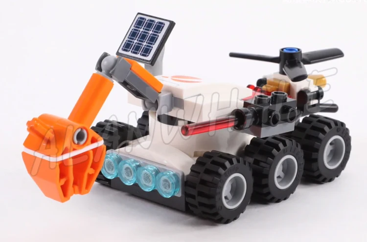 331 stücke Stadt Raum Mars Forschung Shuttle Rover Helidrone Lagerung Drone 11385 Bausteine Set Bricks Kompatibel mit Modell