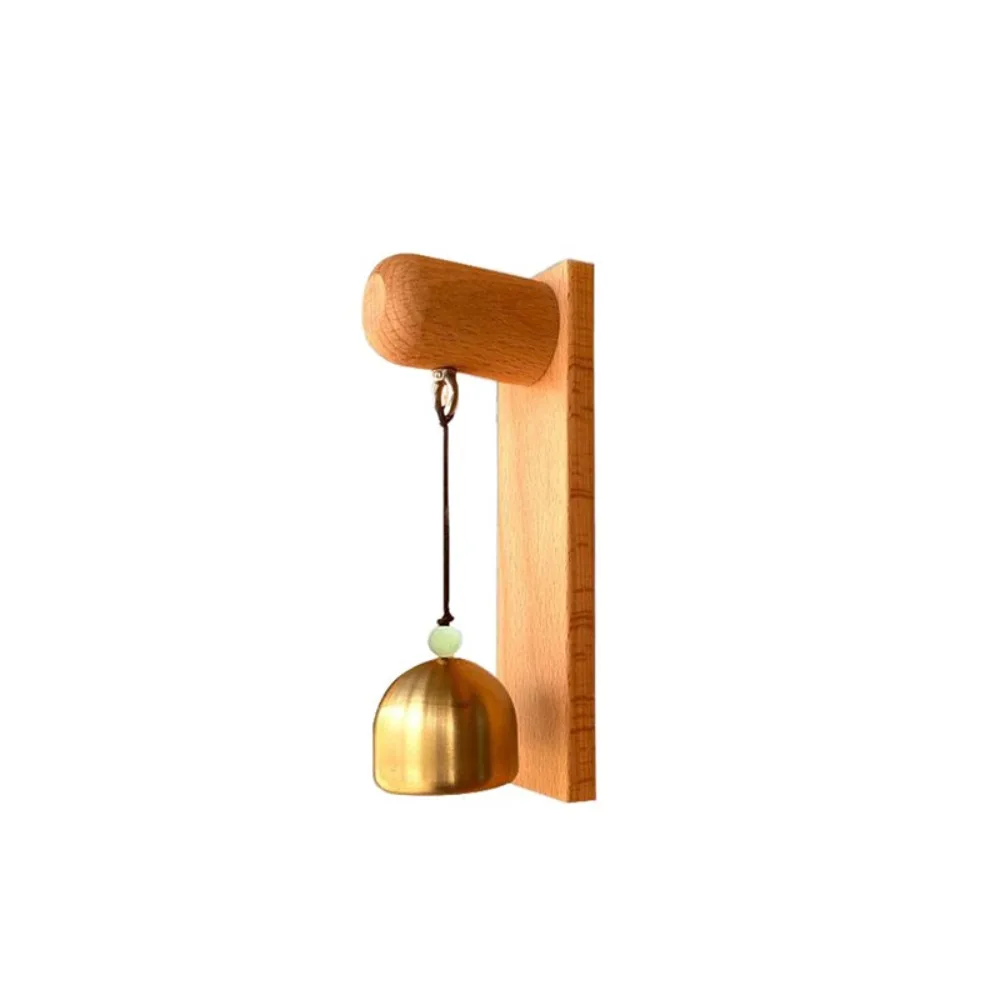 Wooden Door Bell Hanging Decorative Door Opening Shopkeepers Bell Japanese Style Delightful Sound Wind Chime for Business Garden